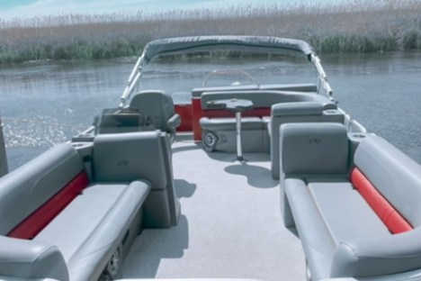 a boat sitting on top of a car