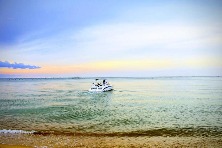 a body of water next to the ocean